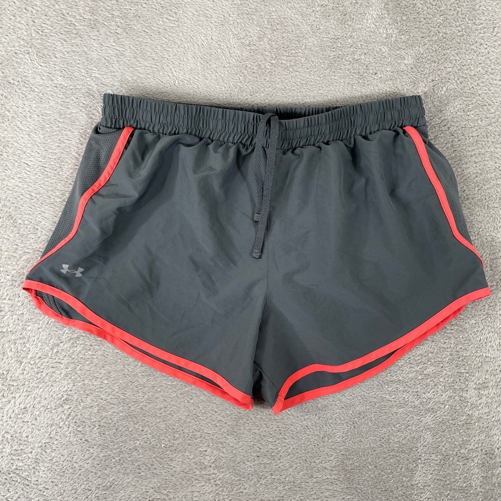 Under Armour Shorts Womens Medium Grey HeatGear Running Athletic Training Gym